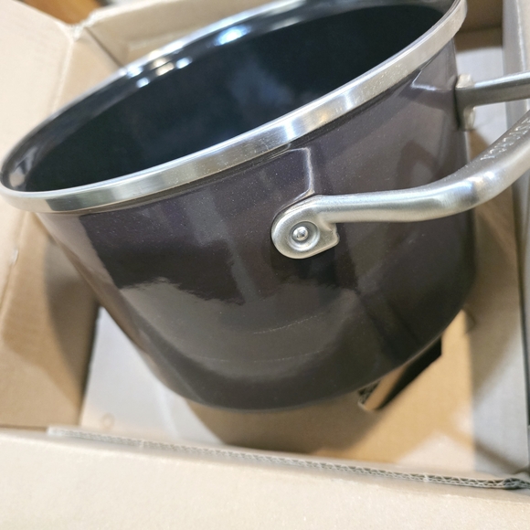 Merten & Storck Enameled Steel 4 Qt Pot Chocolate Truffle - Picture 3 of 4